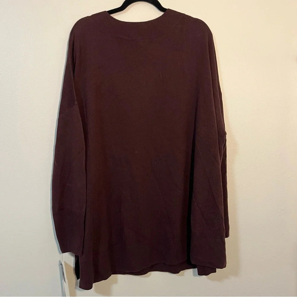 14th and Union NWT for Nordstrom two way sweater Plus size 3x Dark Red/Purple - Picture 6 of 11